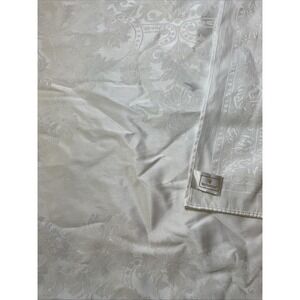 Waterford Tablecloth Ivory Cotton Poly Damask 6" X 82"